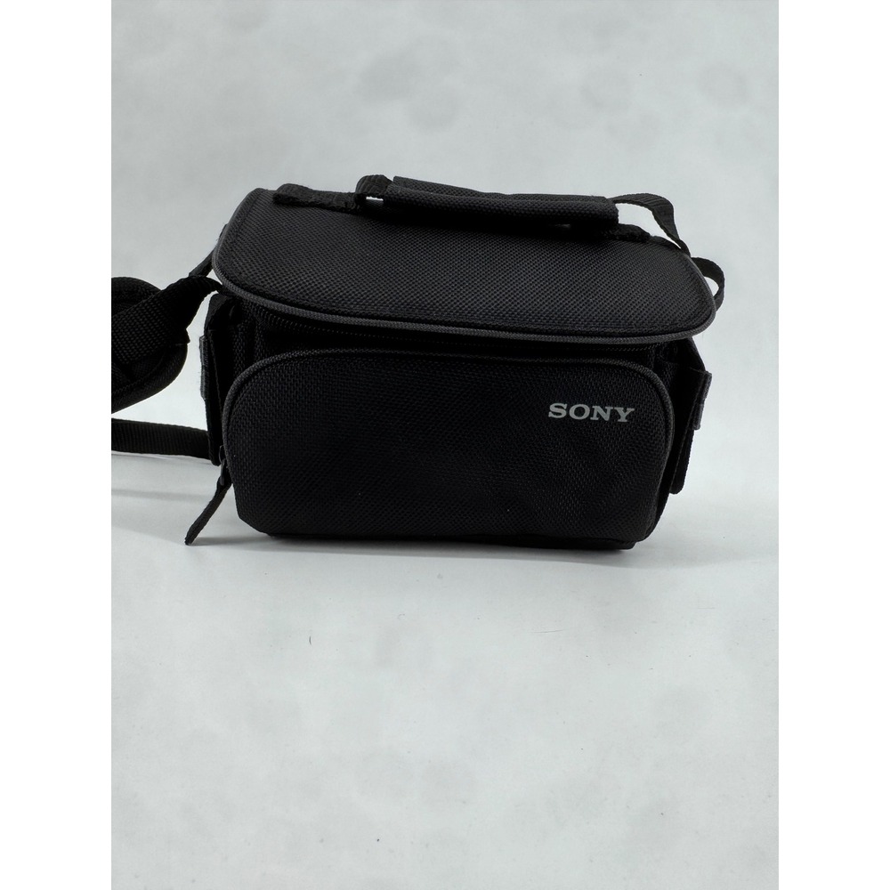 Sony Black Padded Camera Bag Shoulder Strap Belt Loops Compact Case